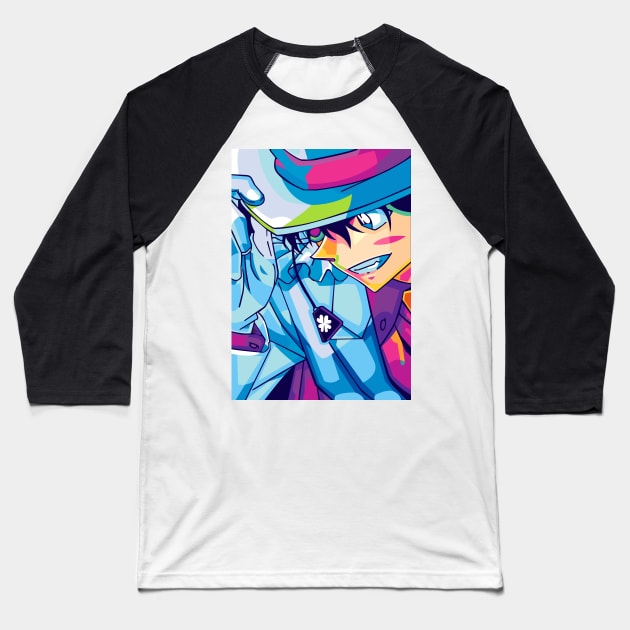 Kaito Kid pop art Baseball T-Shirt by BLUESIDE